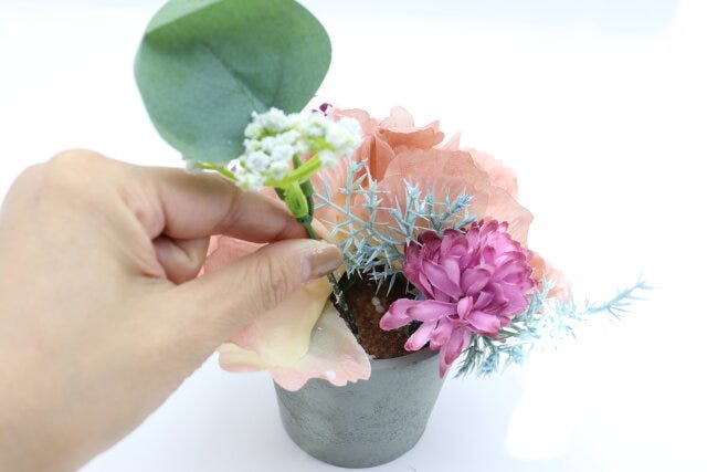 ダイソー アレンジフラワーポット(ノーブル) ダイソーの抜き差しできるアレンジフラワーポット(ノーブル)