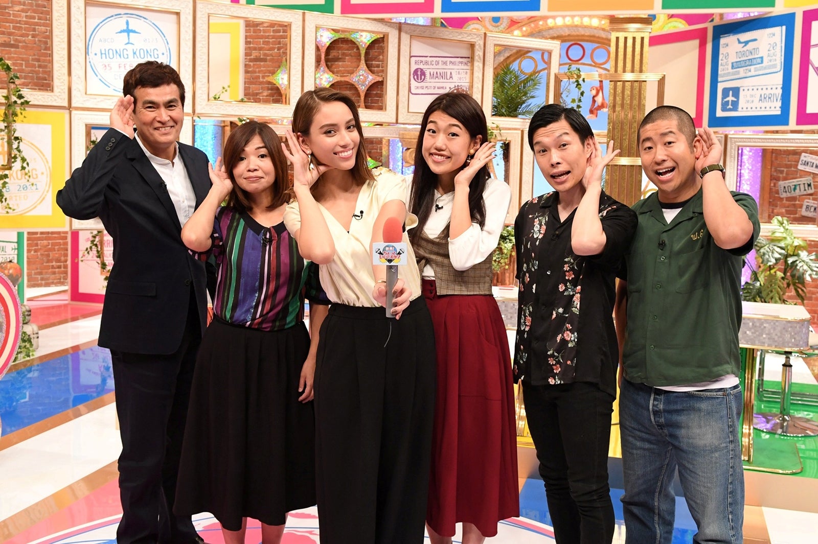 （左から）石原良純、大久保佳代子、滝沢カレン、横澤夏子、岩井勇気、澤部佑（写真提供：関西テレビ）