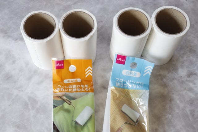 ダイソー　お掃除グッズ　粘着テープ　フローリング用　ペットの毛用