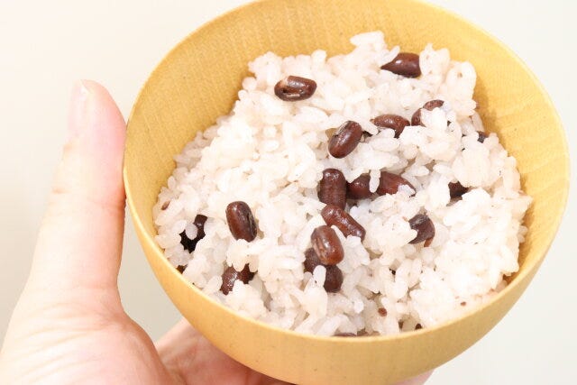 ダイソー　お赤飯の素　炊飯後　仕上がり