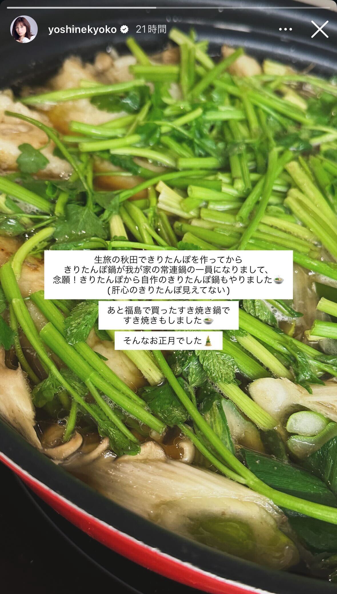 芳根京子Instagramストーリーズより