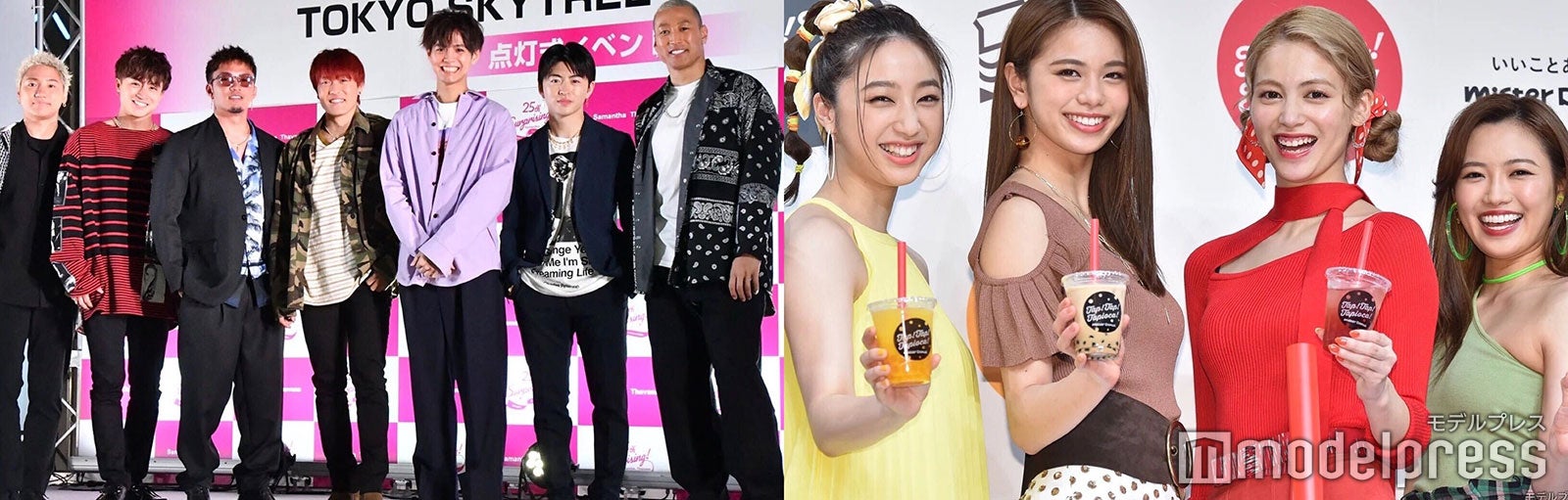 GENERATIONS from EXILE TRIBE、E-girls （左から坂東希、佐藤晴美、楓、山口乃々華）（C）モデルプレス