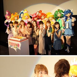 映画プリキュア 生天目仁美 キュアハート が 10年目をお祝いした超特大ケーキ に涙を流して大感激 初日舞台挨拶 モデルプレス