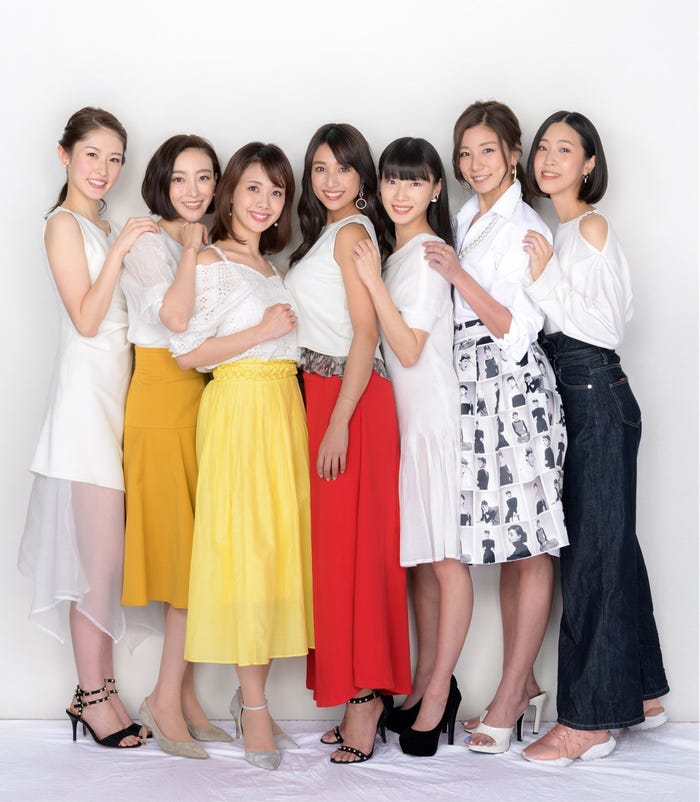 (左から)武井沙都美、渡辺舞、妃海風、広瀬未花、江田友莉亜、青木愛、山代エンナ
