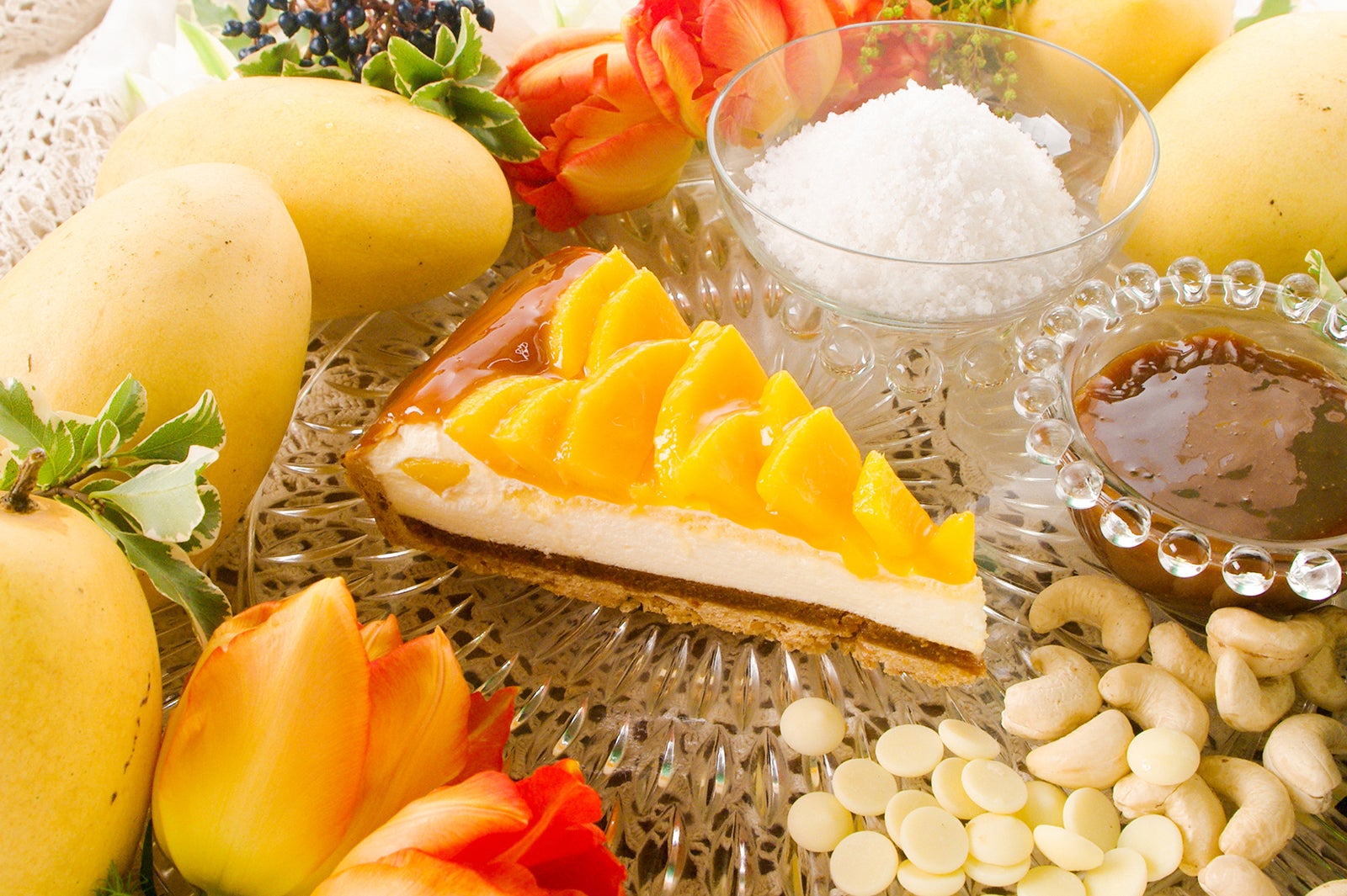 マンゴーとキャラメルサレのタルト