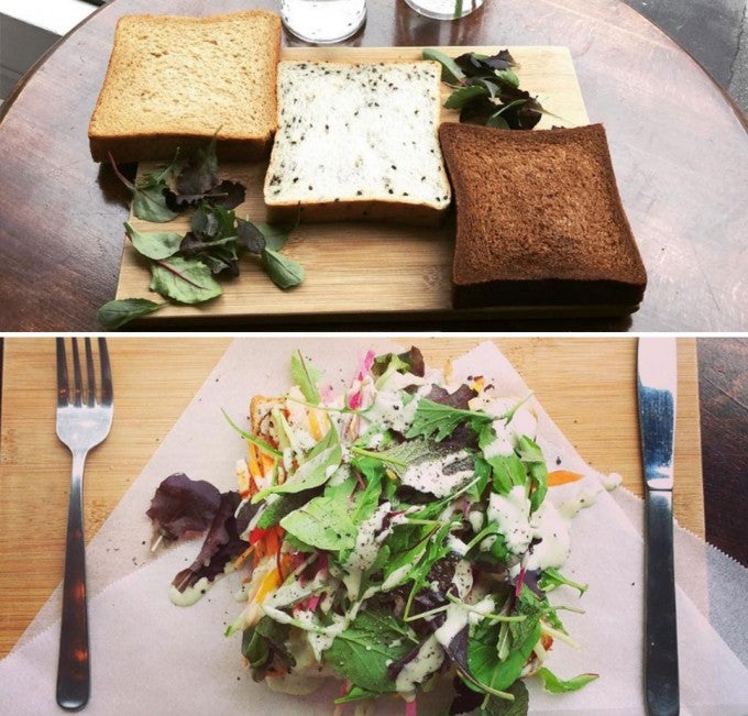 代官山の「King George(キングジョージ)」。パンが選べる「Open Sandwich」