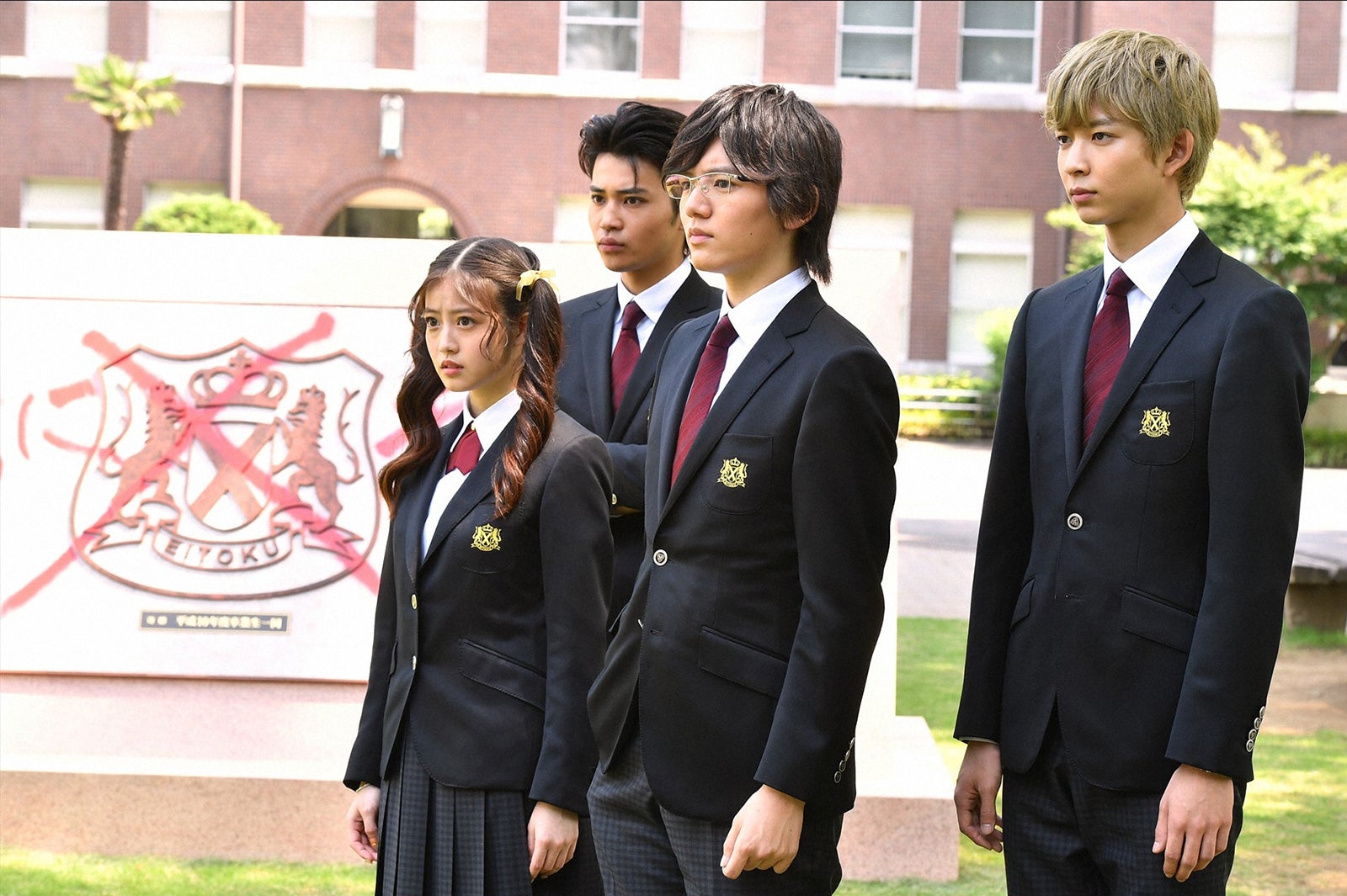 今田美桜、中田圭祐、濱田龍臣、鈴木仁／「花のち晴れ～花男 Next Season～」第8話より（C）TBS