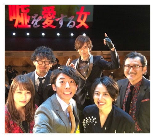(前列左から)川栄李奈、高橋一生、長澤まさみ(後列左から)中江和仁監督、DAIGO、吉田鋼太郎/DAIGOオフィシャルブログ(Ameba)より