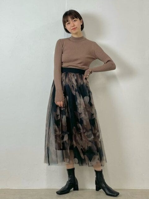 ニット　コーデ　秋