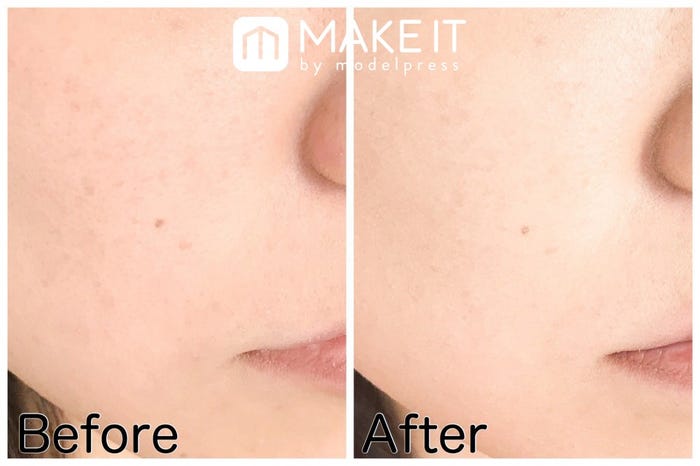 Before:素肌 After:WHOMEE/リキッドファンデーション/ナチュラル 使用 (C)メイクイット