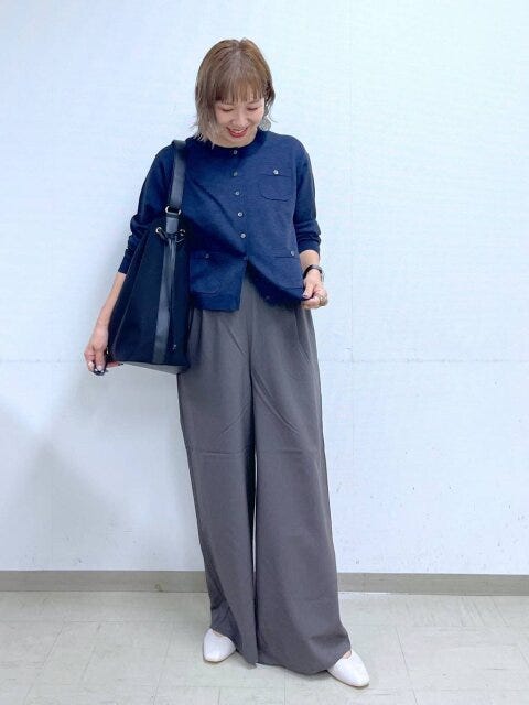 Levitaクルーカーディガン 2025秋グローバルワークLevitaクルーカーディガン