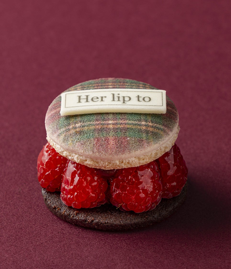 チョコレートとラズベリーのマカロン/提供画像