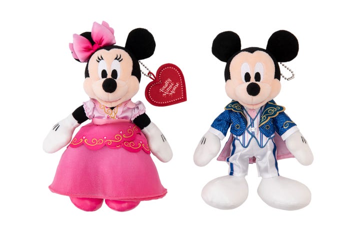 ぬいぐるみバッジセット(ミッキーマウス、ミニーマウス)4,800円(C)Disney