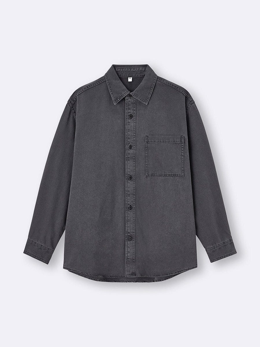 GU デニムオーバーサイズシャツ GUのデニムオーバーサイズシャツ