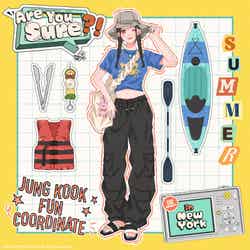 ニューヨーク編・JUNG KOOKをイメージした夏コーデ(C)2024 BIGHIT MUSIC & HYBE. All rights reserved.