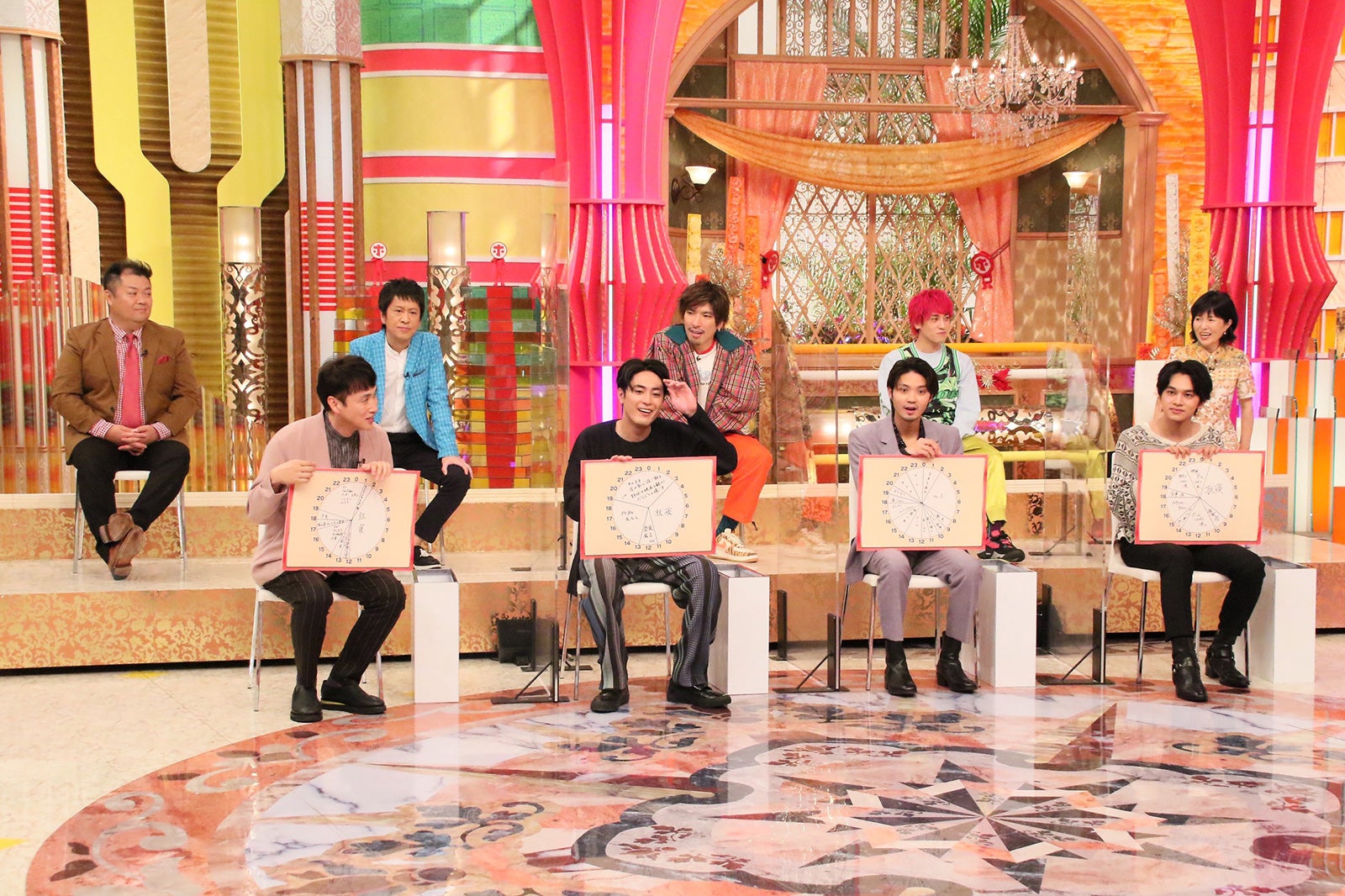 （上段左から）小杉竜一、吉田敬、りんたろー。、兼近大樹、磯野貴理子（下段左から）児嶋一哉、間宮祥太朗、磯村勇斗、北村匠海（C）フジテレビ