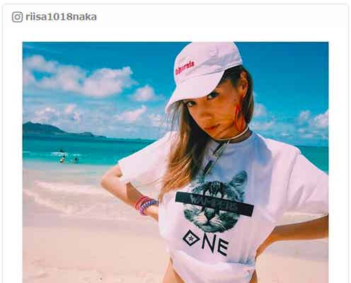 仲里依紗のビキニ×Tシャツ姿にドキッ!夫・中尾明慶との“おそろいコーデ”も話題に