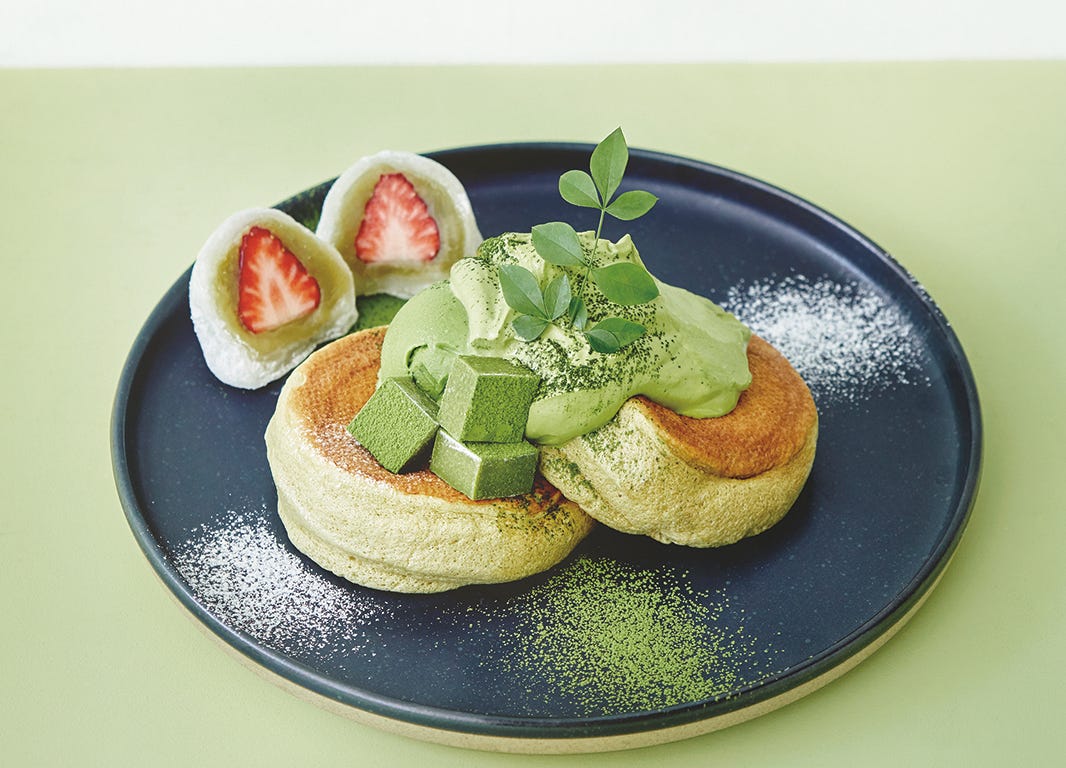 スフレパンケーキ専門店「フリッパーズ」京都に初出店、店舗限定パンケーキは抹茶づくし