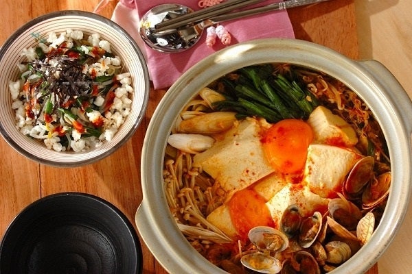 あっさりスンドゥブチゲの献立