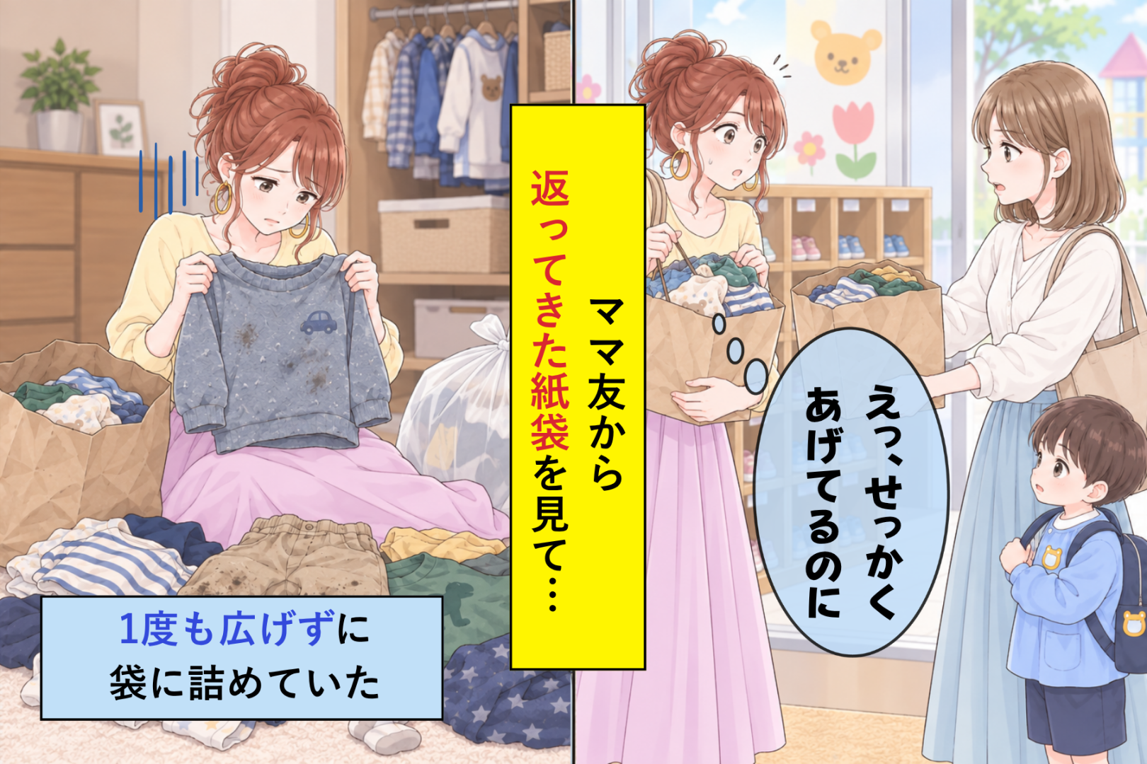 捨てる手間を省いて恩まで売るつもりだった私に、ママ友が返してきた紙袋