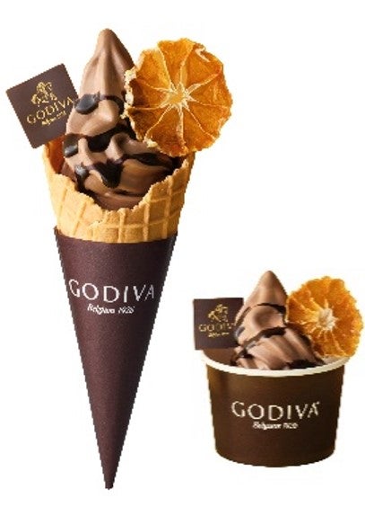 二子玉川限定ソフトクリーム 和歌山みかんダブルチョコレート：600円／画像提供：ゴディバ ジャパン