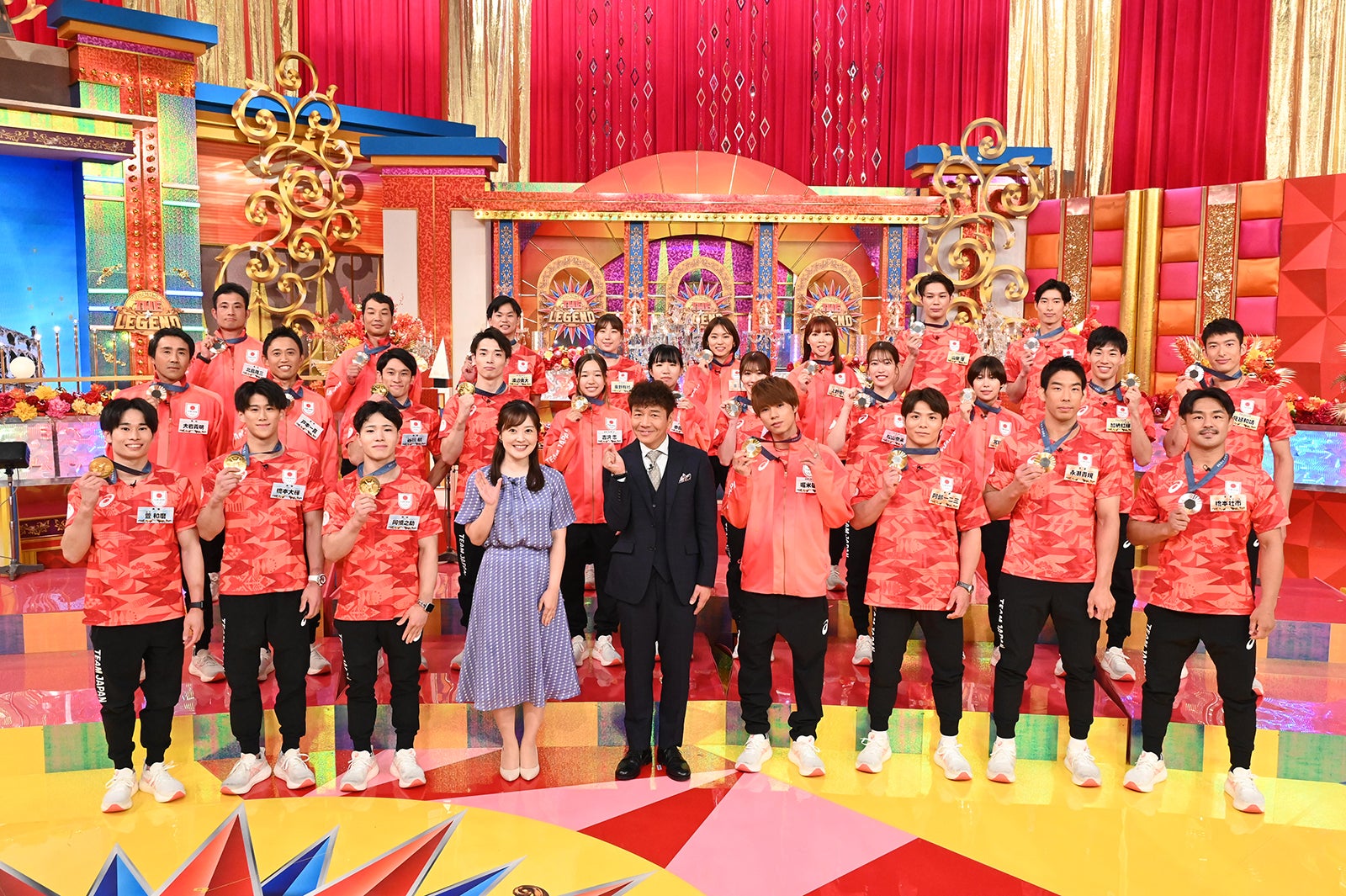 水卜麻美アナ、上田晋也、パリ五輪メダリスト（C）日本テレビ