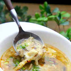 豆腐と卵・黒酢仕立ての酸辣湯(サンラータン)/