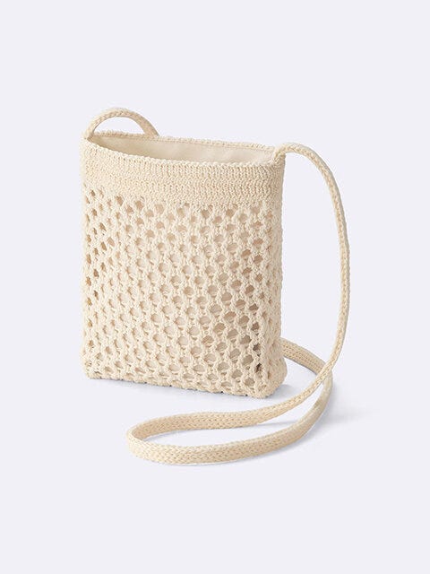 GU　メッシュニットショルダーポーチ+E　NATURAL
