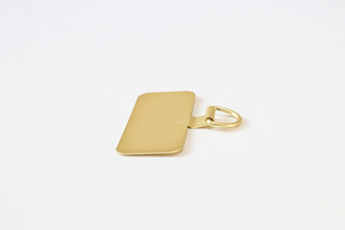 ストラップホールシート2P　ステンレス　ワイド　ゴールド　形状