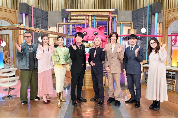 長谷川忍、ゆうちゃみ、アンミカ、川島明、佐久間大介、前田裕二、劇団ひとり、ギャル曽根(C)TBS