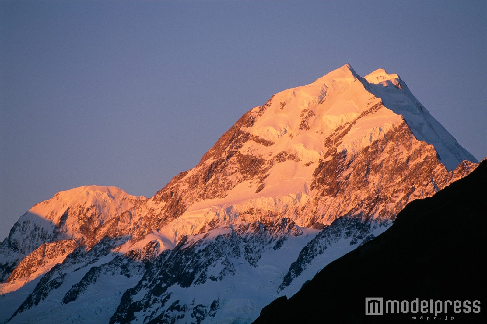 マウントクックの夕焼け／画像提供：JTBワールドバケーションズ