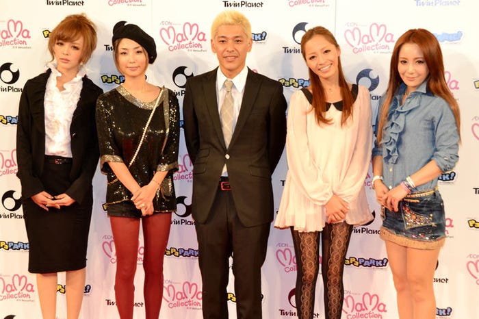 左から:板橋瑠美、MEGUMI、田村亮、小森純、桃華絵里