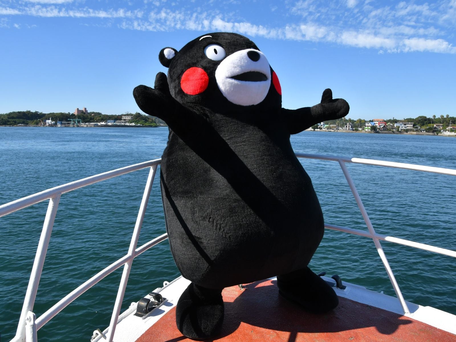 船首でもくまモン撮影会！