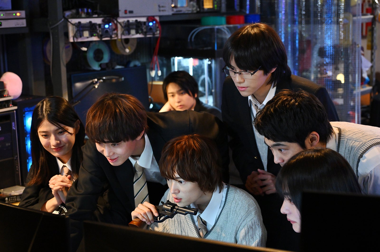 蒔田彩珠、豊田雄大、山下幸輝、八村倫太郎、渡辺色、窪塚愛流「御上先生」第5話（C）TBS