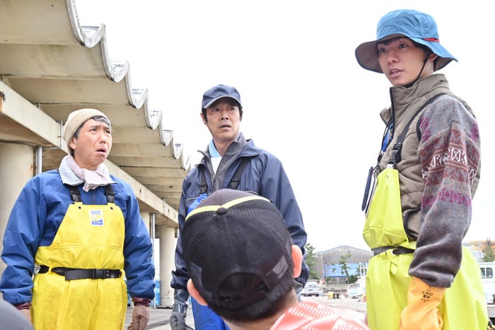 (左から)梶原善、堤真一、北川尚弥「ファーストペンギン!」第7話より(C)日本テレビ