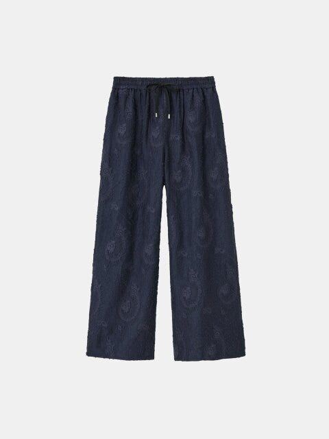 ジャカードドローストリングイージーワイドパンツ 2025夏PLSTレディースジャカードドローストリングイージーワイドパンツ