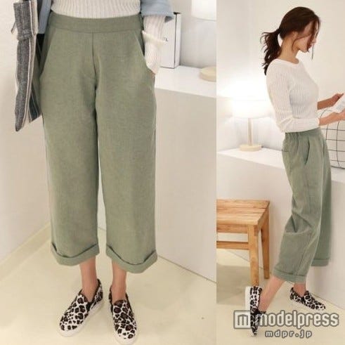 7分丈カーキパンツ「ENVYLOOK」5,800円(税込)