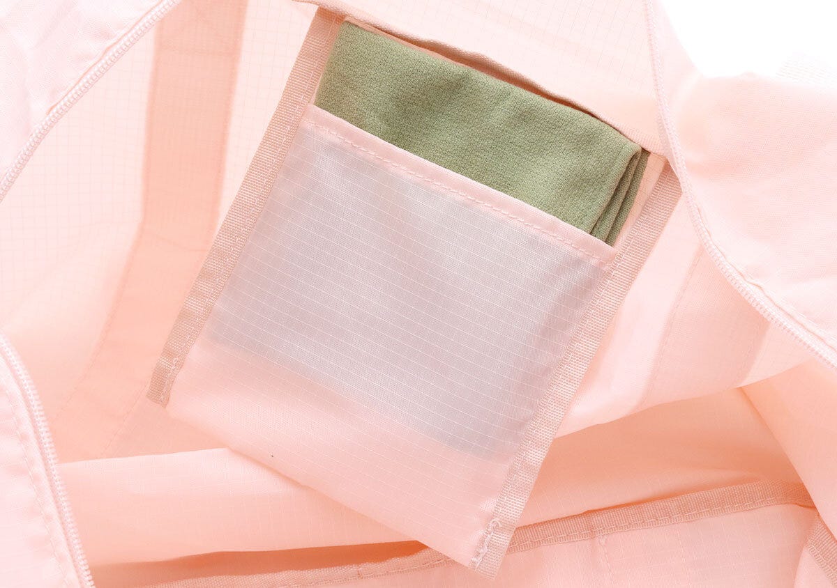 Coleman撥水ボストンバッグピンク内ポケット