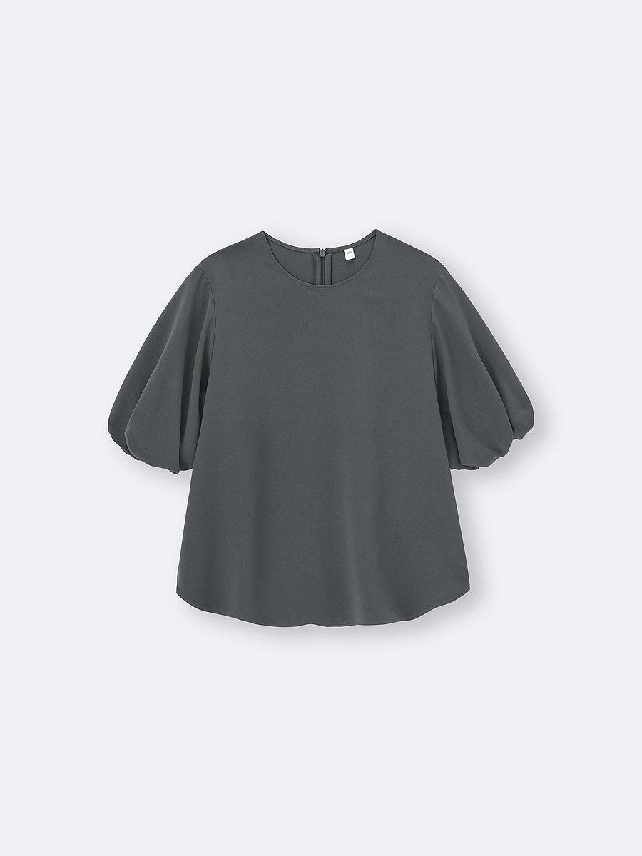 GU バブルスリーブブラウス GUのバブルスリーブブラウス