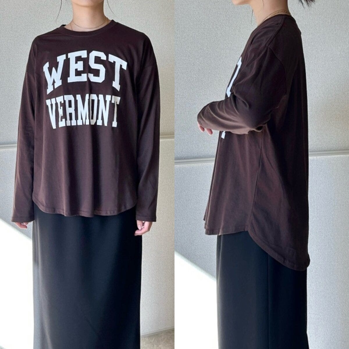 cocaビッグロゴロングTシャツ　Mサイズ着用感