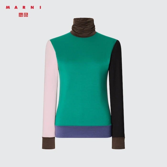 ユニクロ　uniqlo　レディース　おすすめ　オススメ　2023　冬　ヒートテック　インナー　ヒートテックタートルネックT　マルニ　MARNI　コラボ