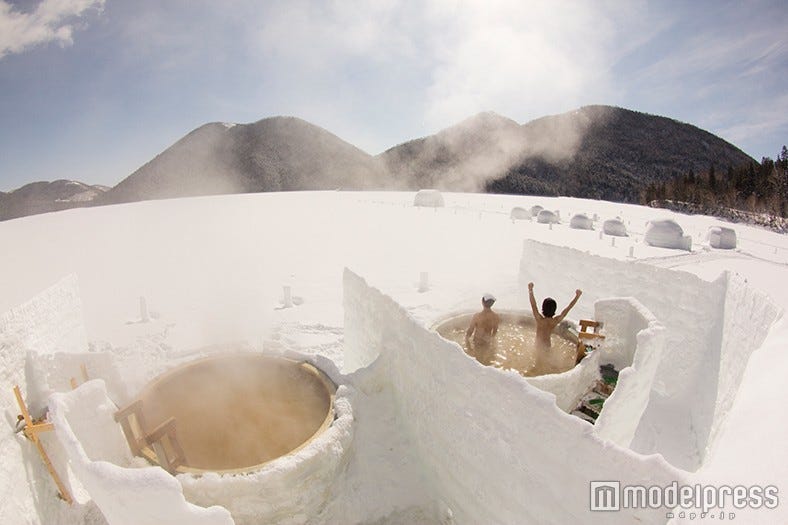 世界に1つだけ!氷上の絶景露天風呂で北海道の大自然に癒やされる♡
