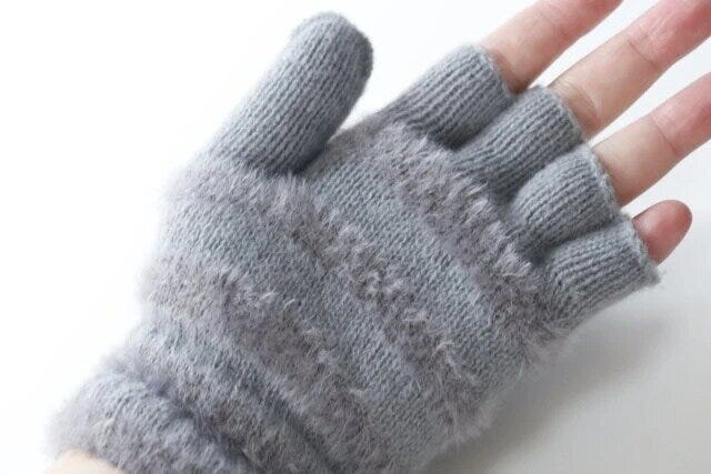 ダイソー　カバー付手袋（ボーダー）