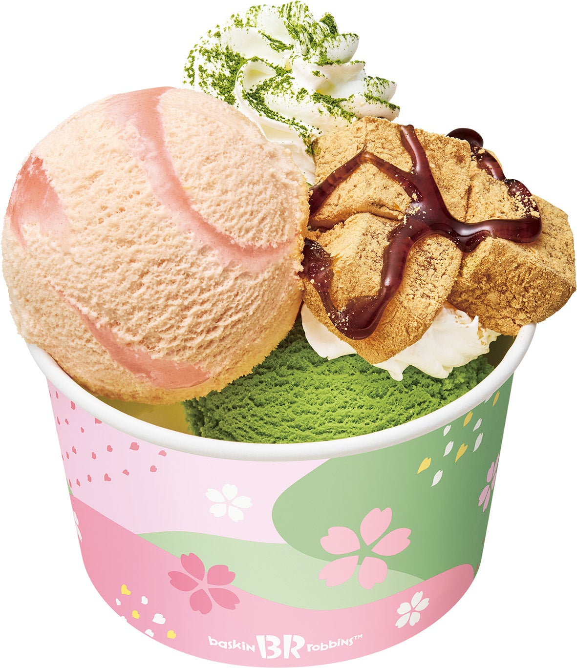 本格わらびもちサンデー ダブルカップ　850円（スモール2コ）※テイクアウト 仕様／提供画像