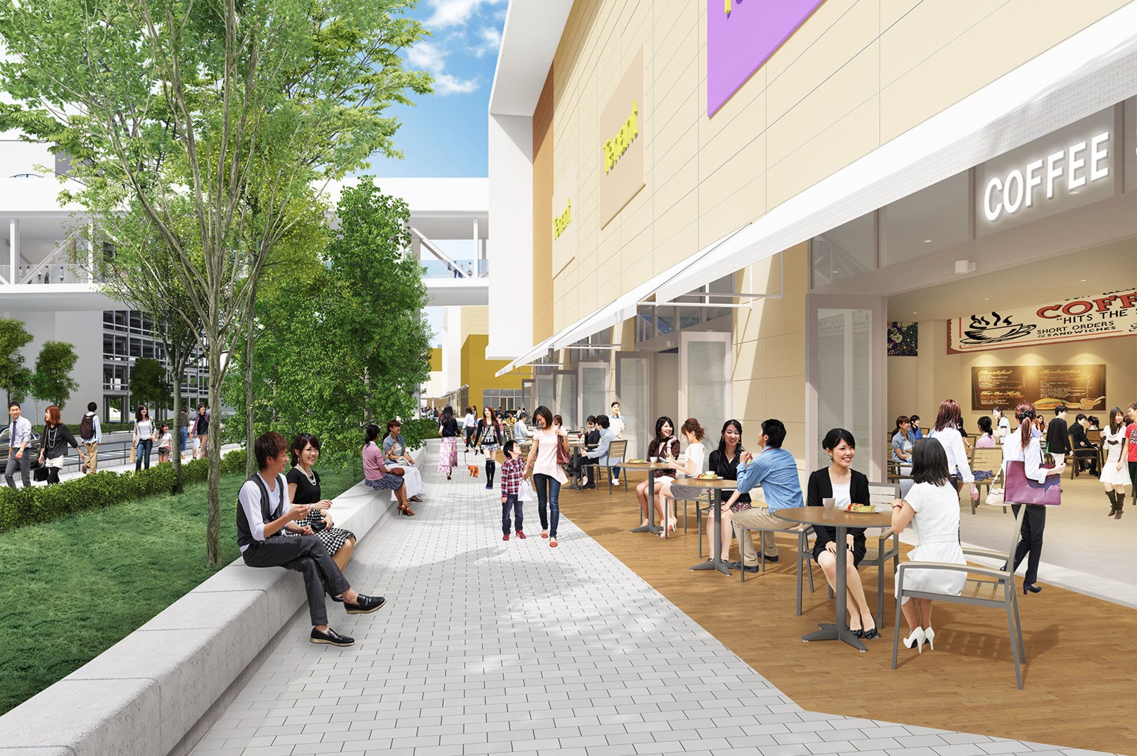 カフェテラス席イメージ／画像提供：三井不動産