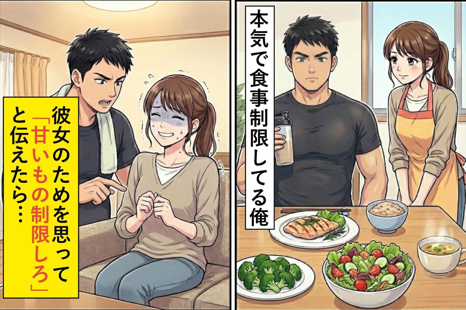 本気で食事制限してる俺→彼女に「甘いもの制限しろ」と伝えてみたら