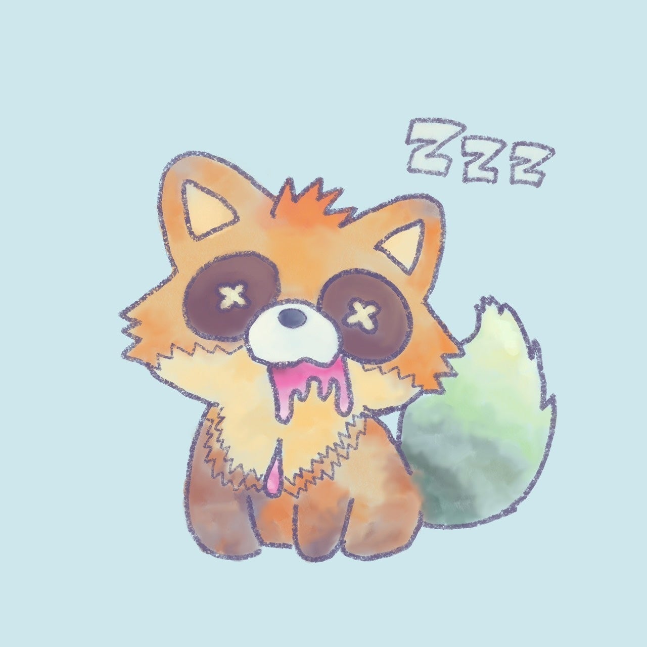 ；たぬきねいり；⽒イラスト（提供写真）