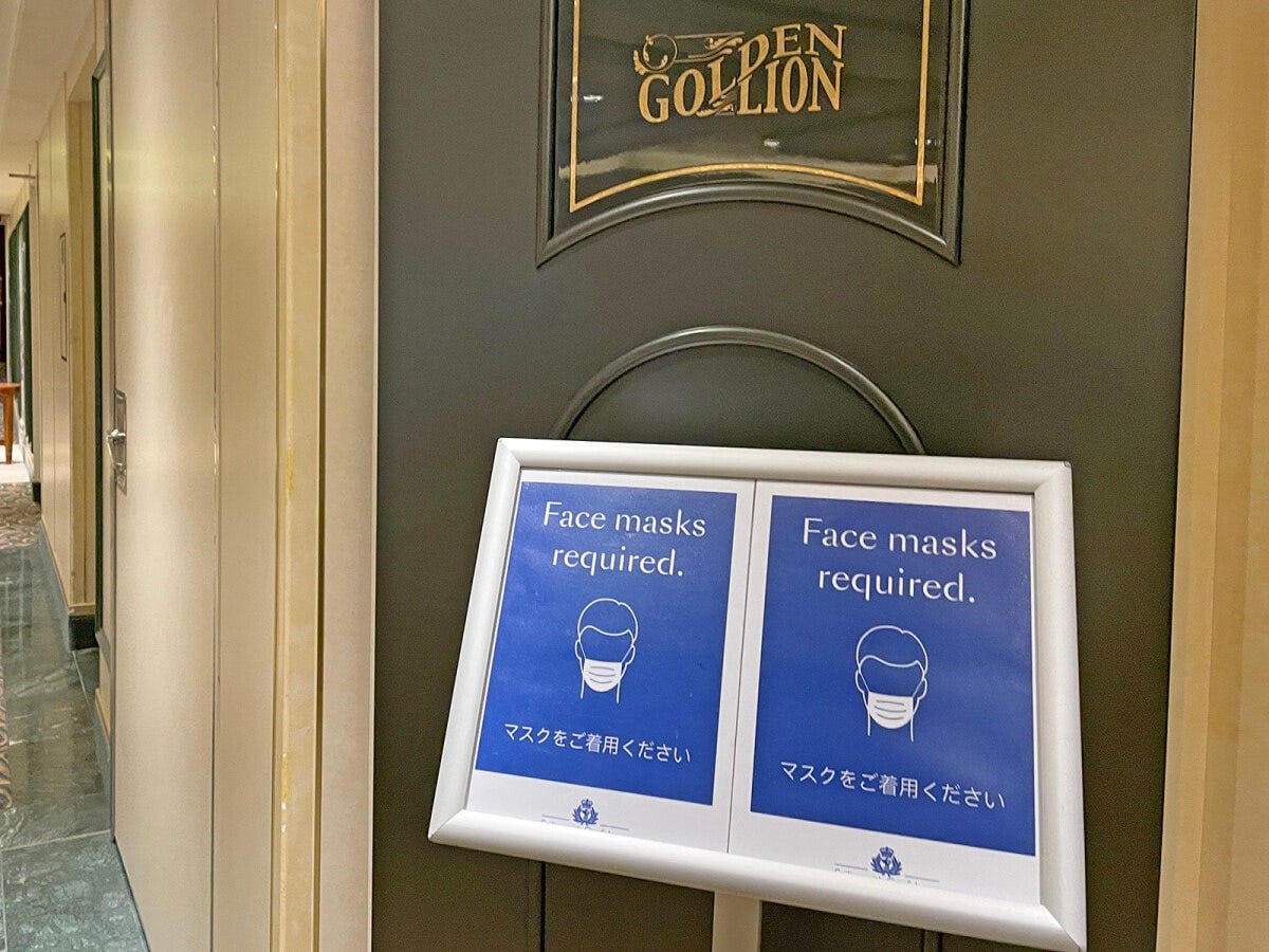 2023年4月の乗船時の船内ではマスク着用（デッキ等屋外では不要）のルールだった