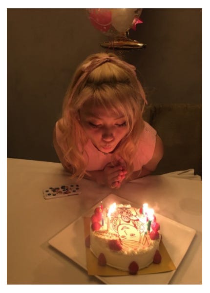 昨年のAmiの誕生日会の様子/薬丸裕英オフィシャルブログ(Ameba)より