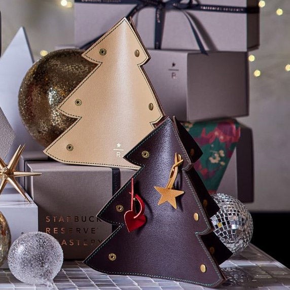 スターバックス リザーブ（R） ホリデーレザーツリー各¥6,380／画像提供：スターバックス コーヒー ジャパン